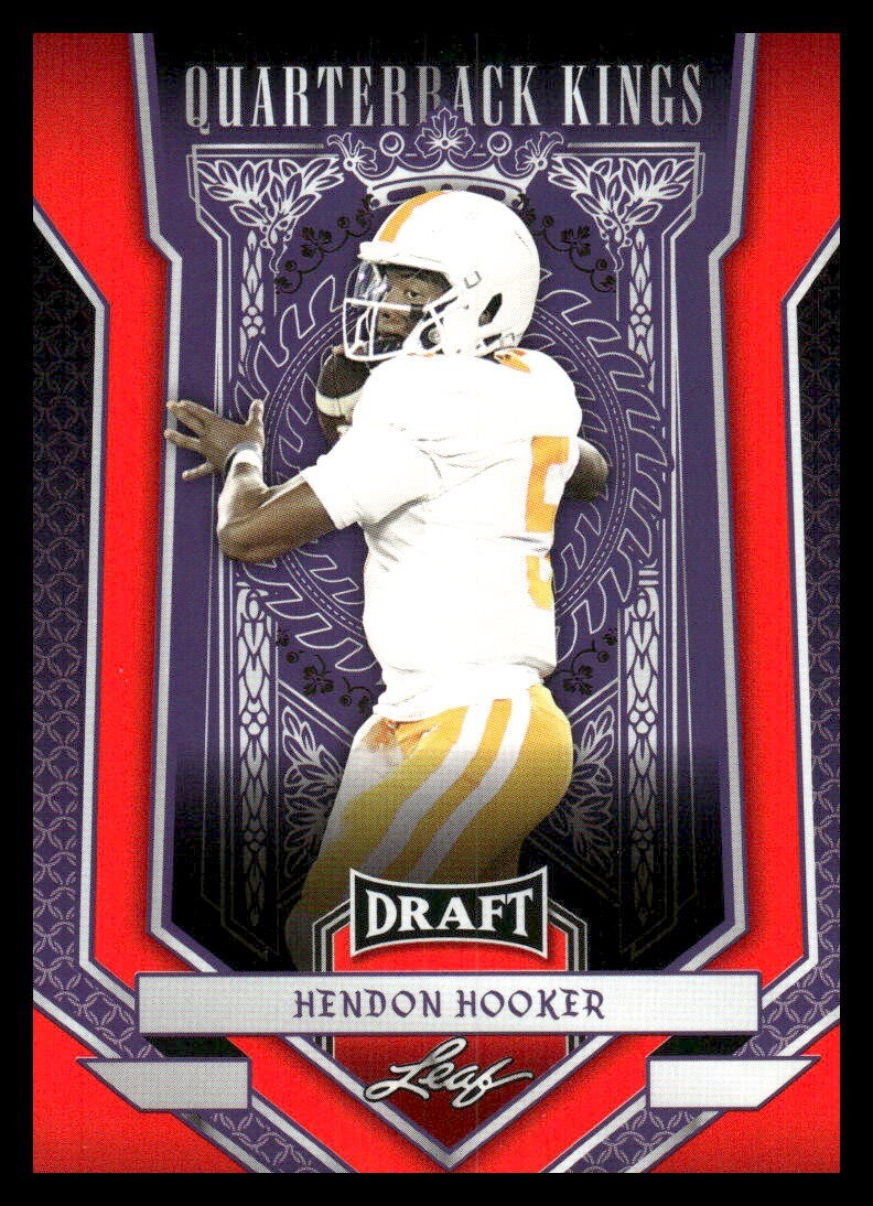 2023 Leaf Draft Red Quarterback Kings Hendon Hooker Rc #91