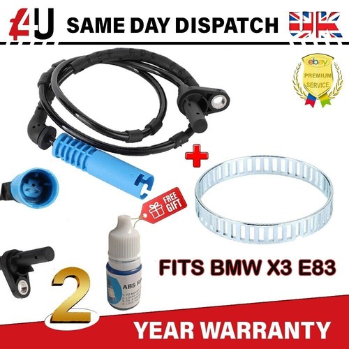 FITS BMW X3 E83 ABS SPEED SENSOR & ABS RING 0415 REAR 34523405907 eBay