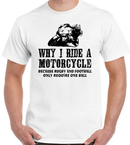 Moto Camiseta Hombre Divertido Motorista Yamaha Moto Kawasaki Why I Ride A - Imagen 12 de 25