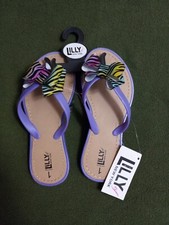 Lilly New York Girls Slippers SIZE 1 Color Multicolor GIRL Summer SLIPPERS