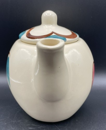 Vintage Teapot Apple and Pear Purinton Pottery Fruit Pattern 1940's - Picture 4 of 9