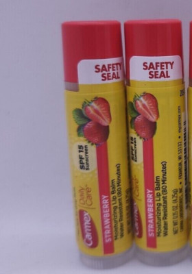 Moisturizing Strawberry Lip Balm Stick SPF15 LOT OF TWO ( 2 )