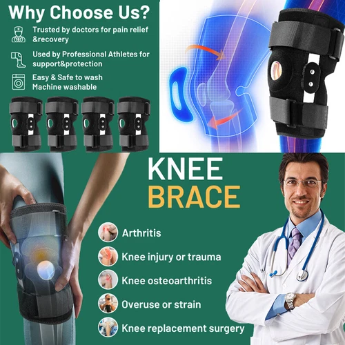 Klapp Kniebandage Kompressionshülse Gelenkstütze offen Patella Stabilisator Bandage - Bild 7 von 23