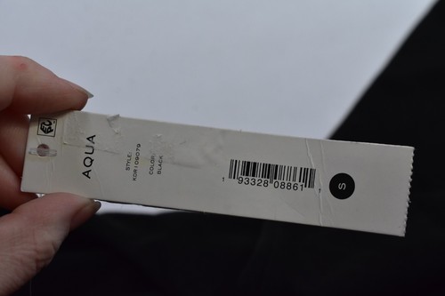 Aqua Mini Puff Sleeve Black Short Cocktail Dress Long Sleeve Stretch Womens S - Picture 6 of 10