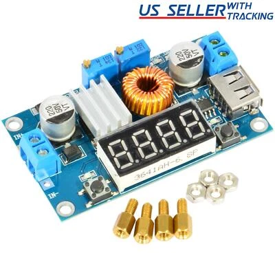 JACOBSPARTS XL4015 5A DC Buck Step Down Power Converter Voltage Current & LED Voltmeter USB