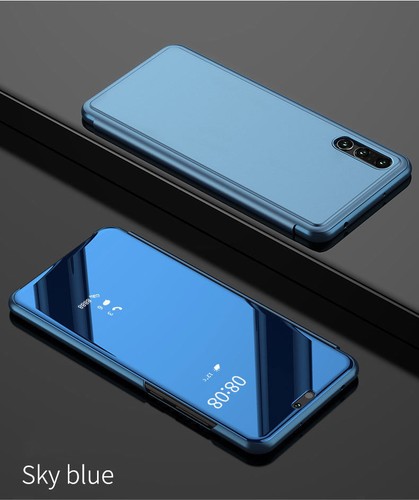 COVER CLEAR VIEW CASE HUAWEI P20 PRO CLT-L09 L29 SPECCHIO FLIP CUSTODIA SMART - Picture 5 of 16