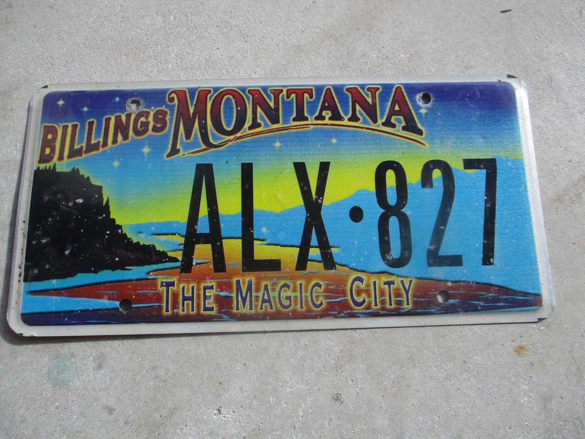 Montana Billings The Magic City license plate # ALX - 827 | eBay