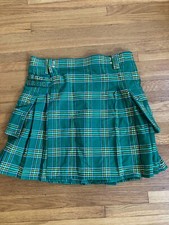 Scottish Style Green Tartan Kilt Men  s 42  Waist Acrylic NICE  