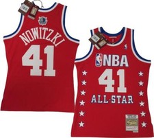 2003 All Star Game 41 Dirk Nowitzki Mens Mitchell  Ness Swingman Jersey 135