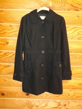 Womens B's Closet Mid Length Black Pea Coat Small