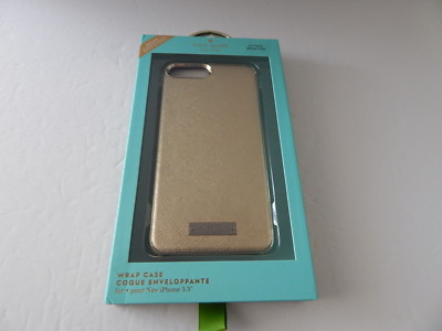 Kate Spade Wrap Case For iPhone 8 Plus iPhone 7/6/6s Plus Saffiano Gold New