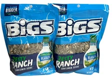 Bigs Hidden Valley Zesty Ranch Sunflower Seeds 5.35 oz (2 Bags)