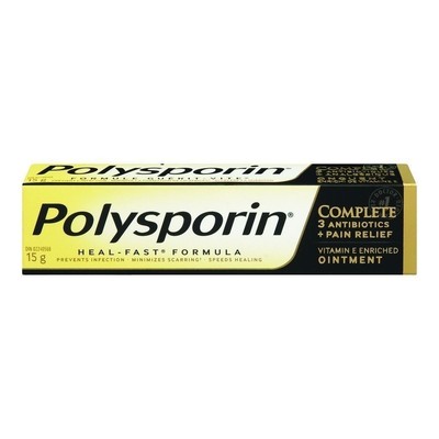 Polysporin Complete Antibiotic Ointment Heal Fast Formula 30g