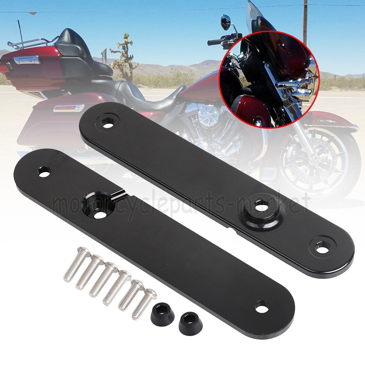 パーツ Turn Signal Relocation&docking kit Front Turn Signal Relocation Bracket Kit For Harley Road King