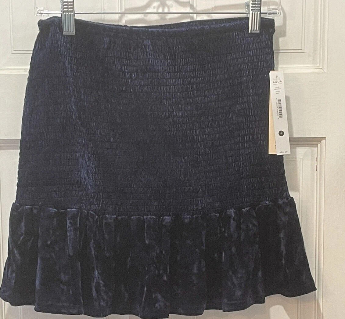 Aqua smocked top waist flounce dress