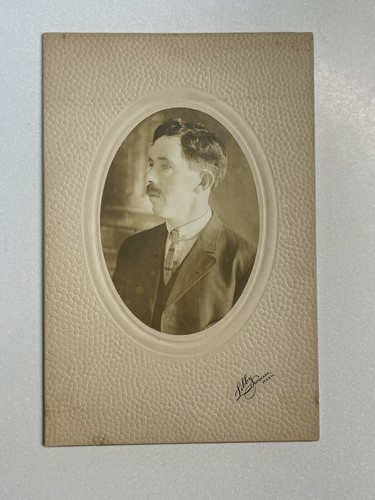 Antique Libby Studio Photograph Spokane Washington Dapper Mustache Gentleman - Picture 2 of 3