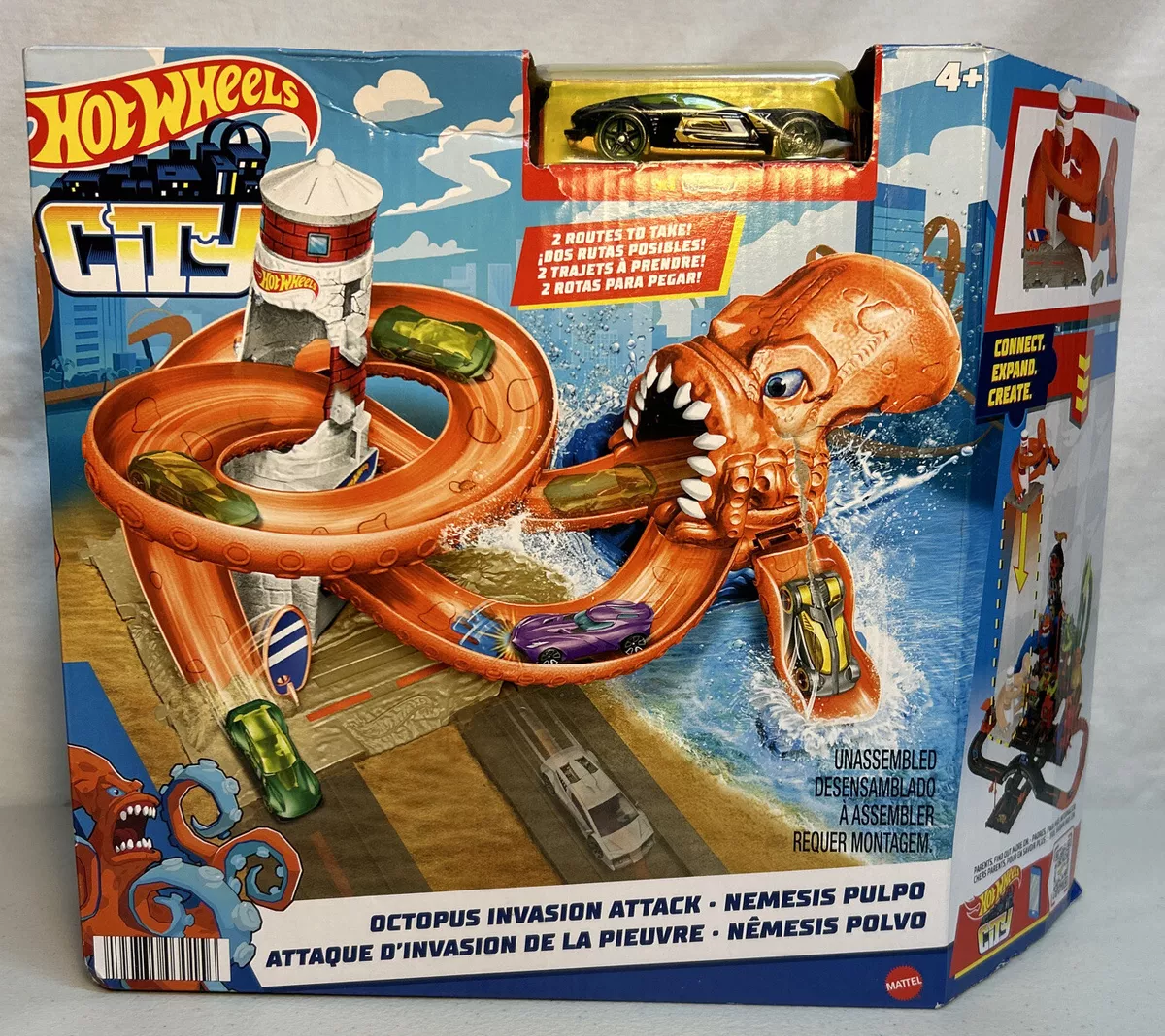 Hot Wheels City Playset Nemesis Octopus Invasion/Attack Wreck