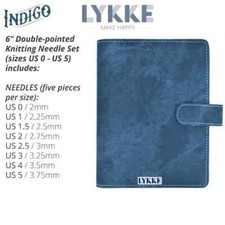 LYKKE ::Indigo Double Pointed Needles Set:: SMALL in Indigo Pouch