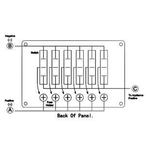 Marine Boat 6 Gang Splashproof Aluminum Plate Switch Panel LED Indicator 5" X 8" - Picture 2 of 2