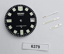 NEW SEIKO SUWA DIAL HAND SET 6105 8000 6105-8110 GREEN MARKER VER WATCH BVT06379