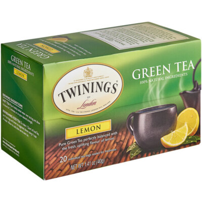 Twinings Green Tea with Lemon Tea Bags - 120/Box