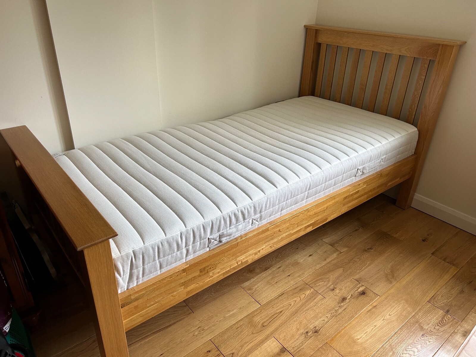 Solid oak single bed eBay