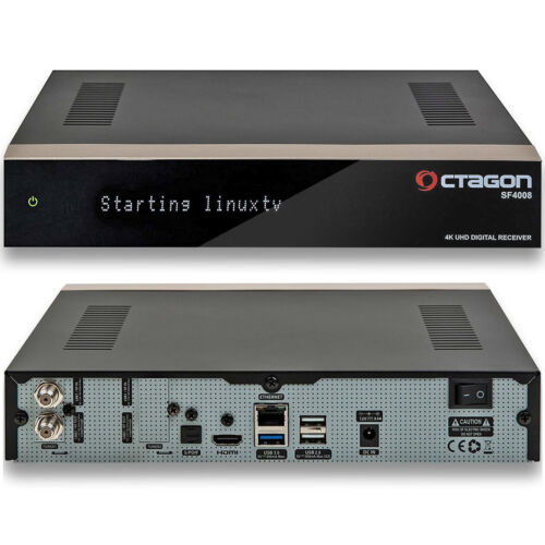 OCTAGON SF4008 4K UDH Full HD Linux E2 HDTV SAT Receiver 2 x DVB-S2 S2X - Bild 1 von 8