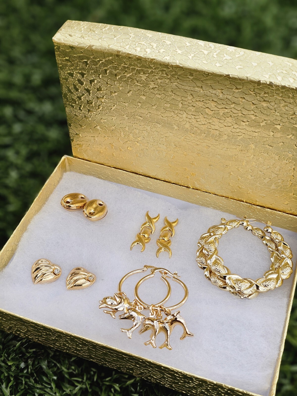 14k gold Gold Filled xoxo hugs and kisses hoop earrings Bundle for women