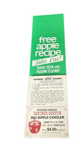 1970s Grocery Store Apple Recipe Shelf Display Pad Un-used