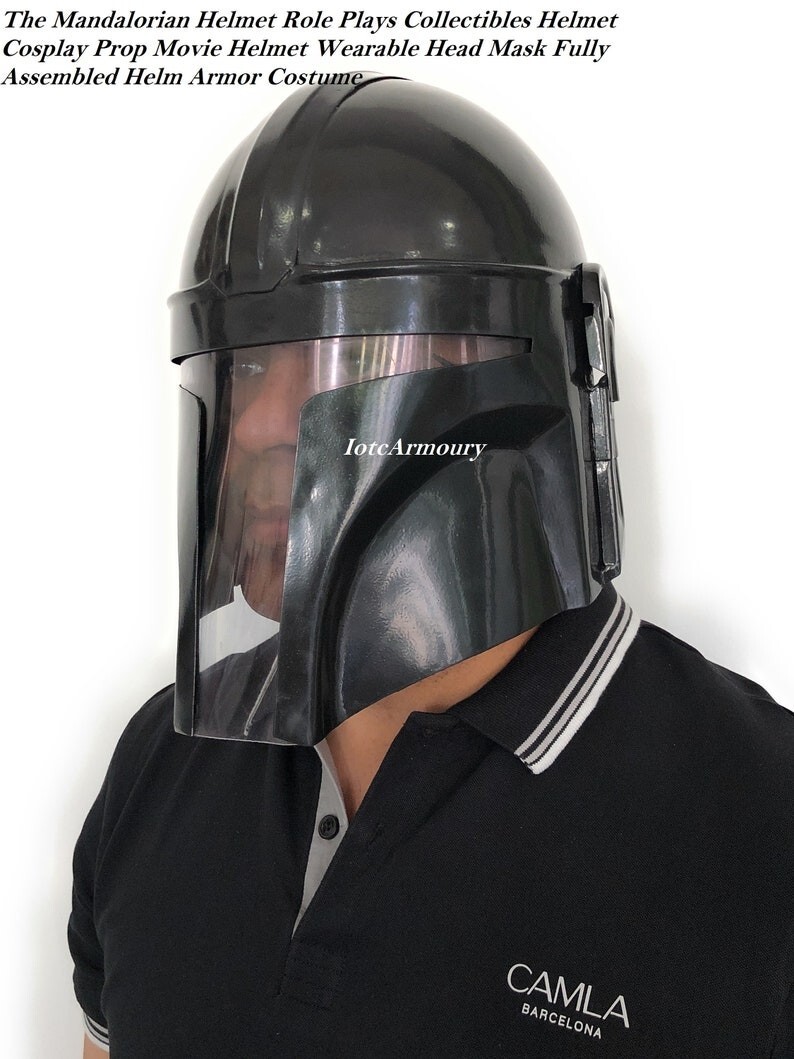 The Mandalorian 18-Gauge M Steel Medieval Crusader Knight Helmet Gift-image