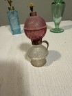 Lit Of 4 Antique Perfume Bottles Including  Miniature Glass Lamp Very Nice Rare — photo 3