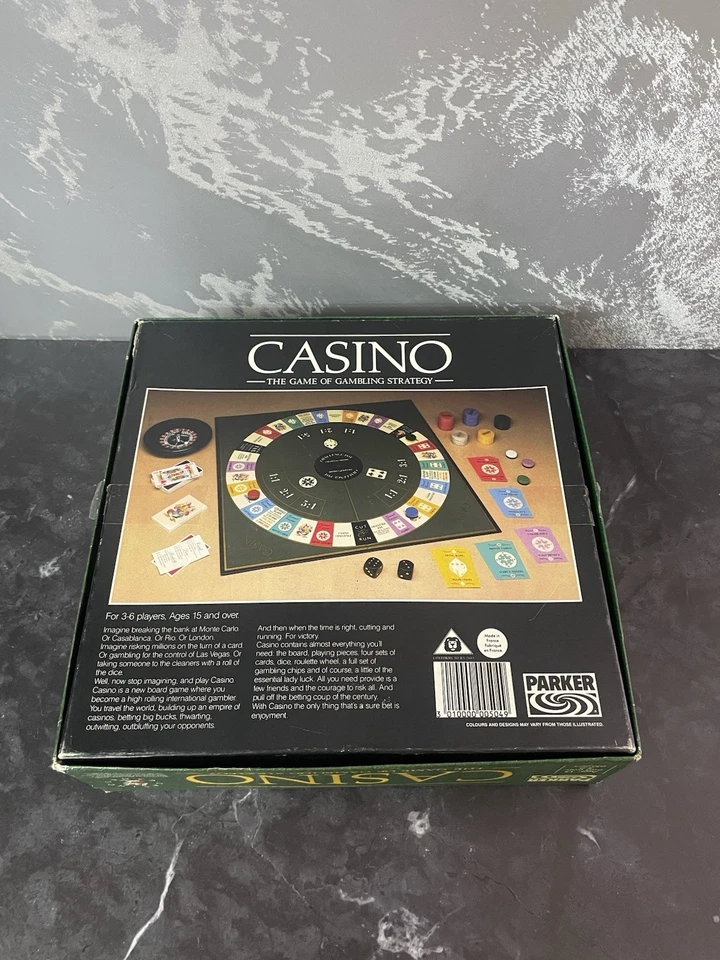Casino The Game Of Gambling Strategy Board Game By Parker 1988 Vintage Complete - Image 3 of 4
