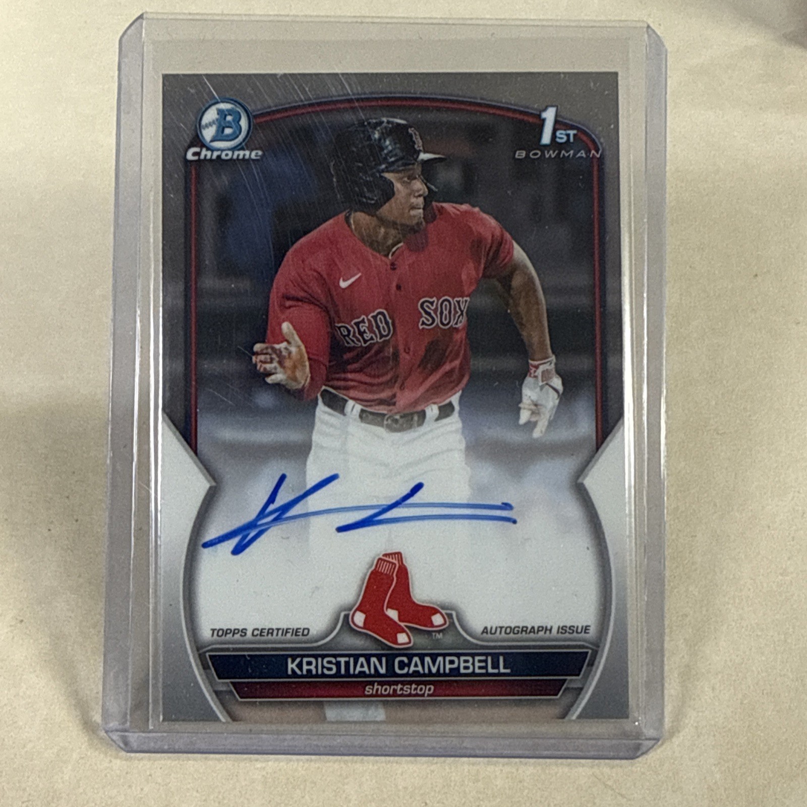 2023 Bowman Draft - Chrome Prospect Auto Kristian Campbell #CDA-KCA (AU, RC)