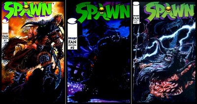 Spawn Fan Edition #1-3 Complete Set Avg. VF Condition 1st Prints (Image, 1996)