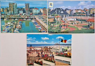 3 x BLANKENBERGE Belgien Belgium Postkarten Lot Ansichtskarten ab/nach ~1965