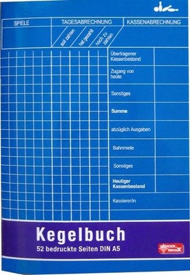 Kegelbuch A5 52 farbige Innenseiten Kegeln Kegel Buch Chronik