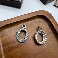 Réglage De Pendentif Pour Cabochon Ovale 13x18mm Argent Base