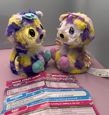 Hatchimals Twins Purple/Yellow Deer Interactive Spin Master Set Used Work