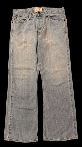 Pantalones de mezclilla azul bootcut 100 % algodón envejecidos American Eagle de colección Y2K para hombre 30" - Imagen 3 de 8