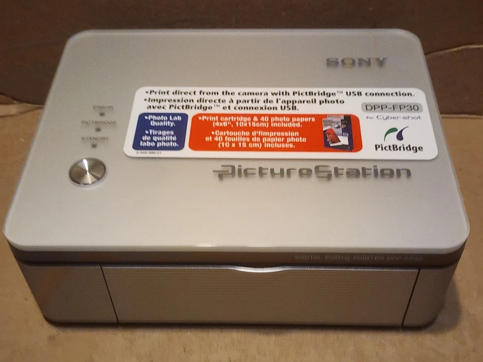 Sony Digital Photo Printer DPP-FP30 Picture Station for Cyber-shot w/ New DPP-F - Image 2 of 4