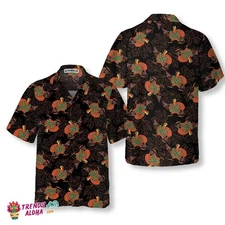 Thanksgiving Turkey With Gun Hawaiian Shirt Funny Gobble Shirt Gift For Thanksgi