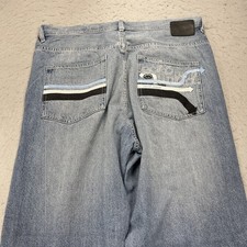 VINTAGE Ecko Unltd Jeans Mens 38x33 Embroidered Baggy Fit Loose Relaxed Skate