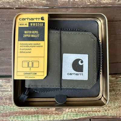 Carhartt Men s Water-Repellent Zip Bifold Wallet w/ Credit Card Slots