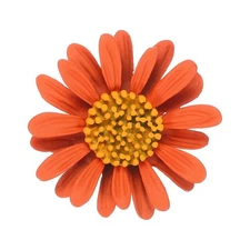 1 Pcs Daisy Pin Flower Women Brooch Lapel Pins Sunflower Suit Lapel Pin Orange