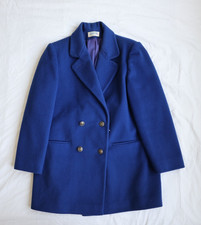 Vintage Union Made in USA J.G. Hook Women’s Blue Pure Wool Coat Double Breasted