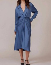 Lucy Paris Paige Midi Dress Slate Blue