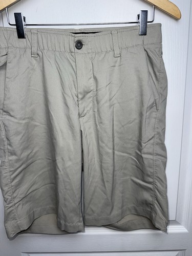 Under Armour Golf Shorts Beige Mens Size 32 Stretch WaistBand Heatgear - Picture 2 of 6