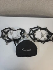 Sportneer Crampons Ice & Snow Traction 19 Spikes for Superior Grip Size LARGE