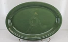 EXTRA large OVAL SERVING turkey PLATTER sage green FIESTA 19 1/4" LARGE 1st