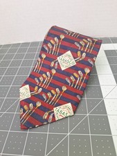 Tabasco Neck Tie Golf Design 100% Silk Made In USA Classic Vintage County Club